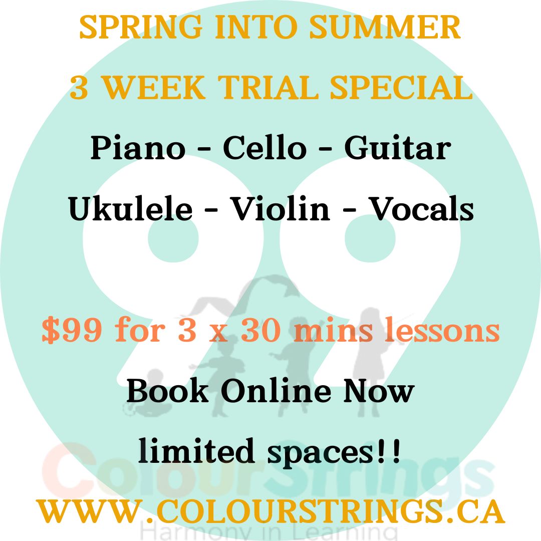 Take a trial lesson - all instrumentals for Spring into Summer