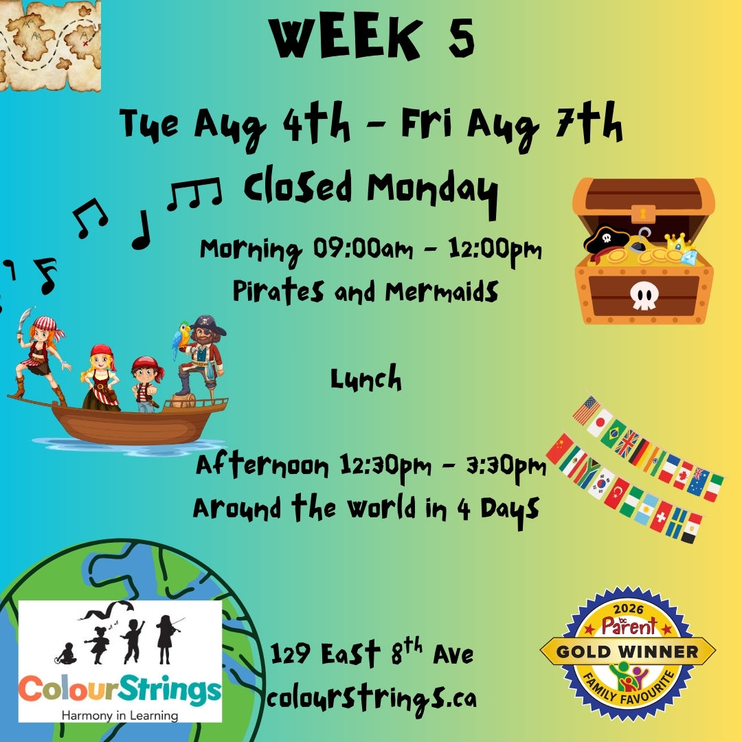 Week 5: Pirates and Mermaids + Around the World in 4 Days - Tue Aug 4th - Fri Aug 7th