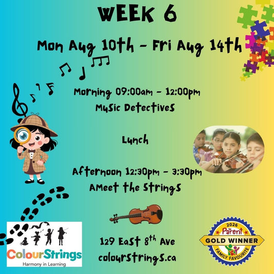 Week 6: Music Detectives + Meet the Strings - Mon Aug 10th - Fri Aug 14th